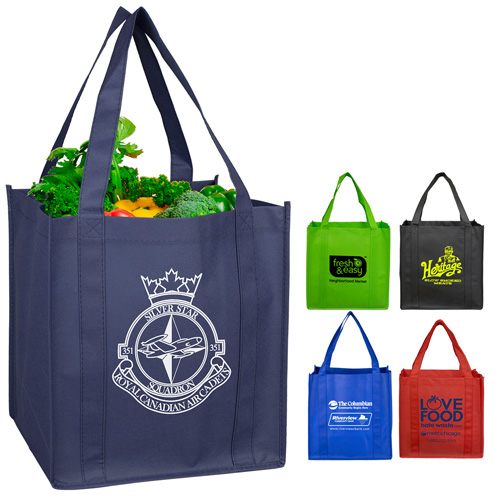 12-1/2” W x 13” H - “Mega“ Grocery Shopping Tote Bag